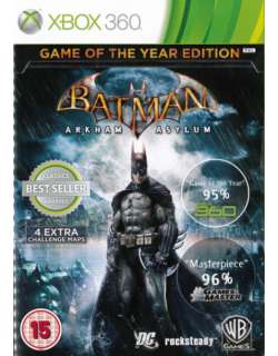 xbox 360 Batman Arkham Asylum Game of The Year Edition